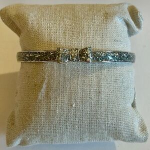 kate spade Silver Glitter Take A Bow Bangle